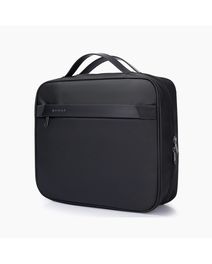 Kosmetyczka podróżna wisząca Bange z haczykiem rozkładana czarna