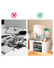 Organizer na biurko mały przybornik z szufladkami