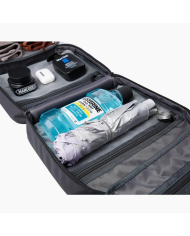 Kosmetyczka podróżna wisząca Bange z haczykiem rozkładana czarna