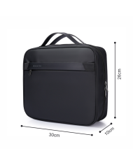 Kosmetyczka podróżna wisząca Bange z haczykiem rozkładana czarna