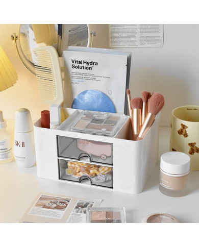 Organizer na biurko mały przybornik z szufladkami