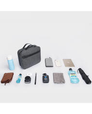 Kosmetyczka podróżna wisząca Bange z haczykiem rozkładana szara