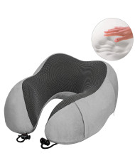 Poduszka podróżna turystyczna memory niebieska