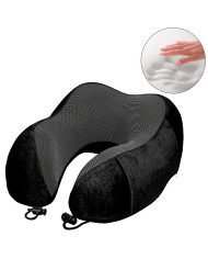 Poduszka podróżna turystyczna memory niebieska