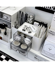 Organizer na biurko mały przybornik z szufladkami