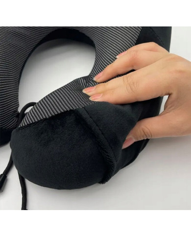 Poduszka podróżna turystyczna memory czarna