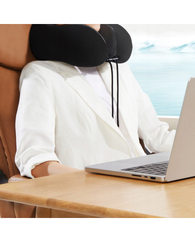 Poduszka podróżna turystyczna memory czarna