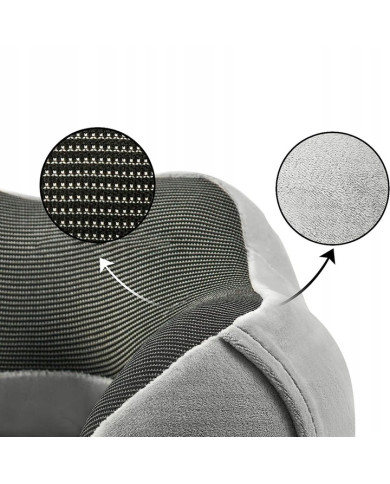 Poduszka podróżna turystyczna memory szara