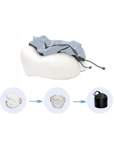 Poduszka podróżna turystyczna memory szara