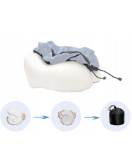 Poduszka podróżna turystyczna memory szara