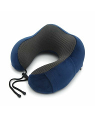 Poduszka podróżna turystyczna memory niebieska