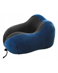 Poduszka podróżna turystyczna memory niebieska