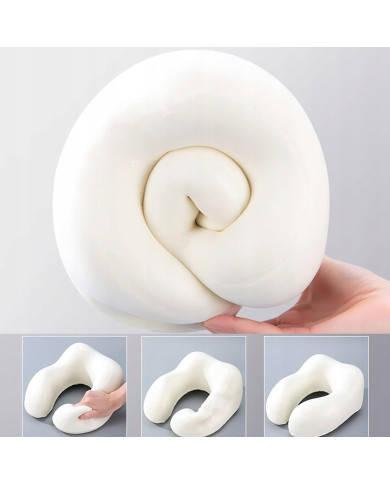 Poduszka podróżna turystyczna memory niebieska