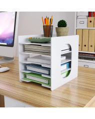 Przybornik organizer na biurko na dokumenty A4 (5 przegródek)