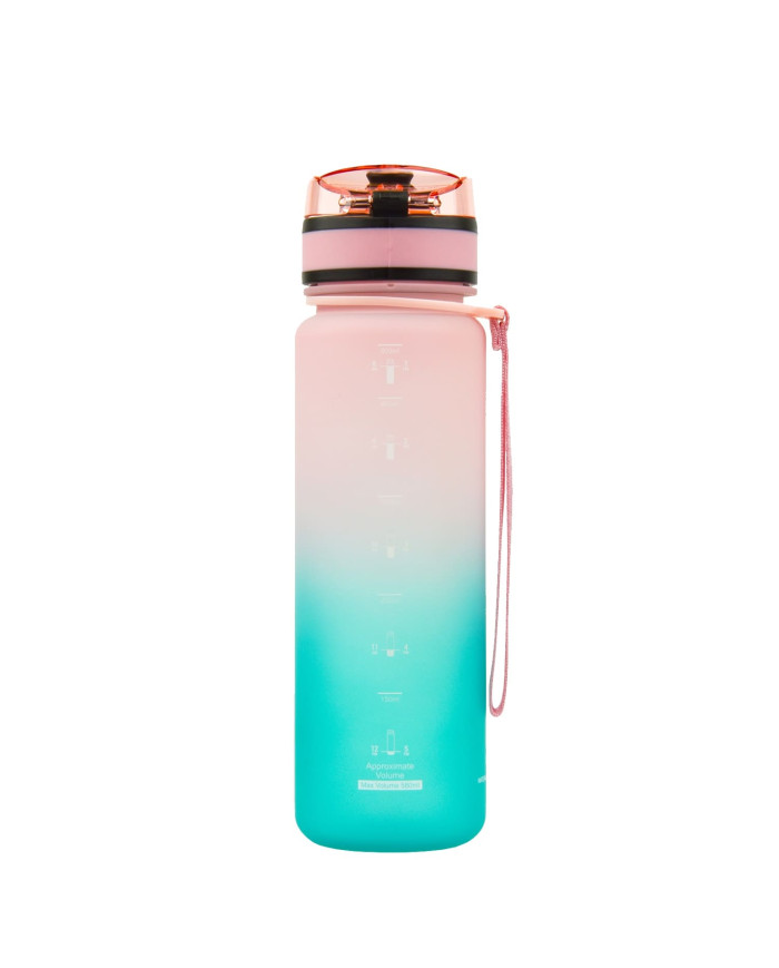 Butelka na wodę Colorfull Gradient 500 ml różowo-turkusowa