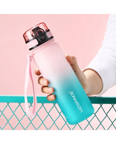 Butelka na wodę Colorfull Gradient 500 ml różowo-turkusowa