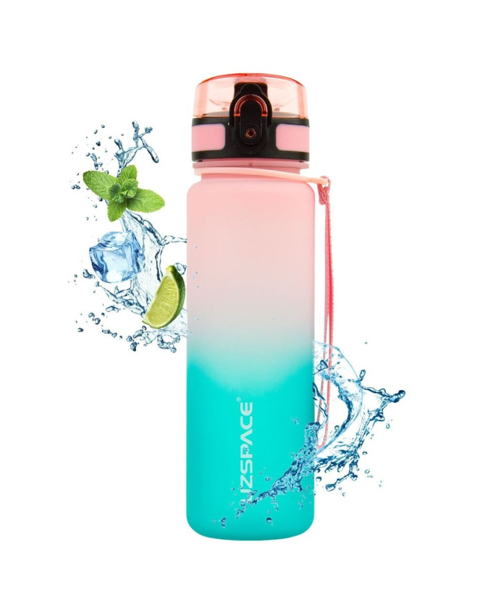 Butelka na wodę Colorfull Gradient 500 ml różowo-turkusowa