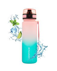 Butelka na wodę Colorfull Gradient 500 ml różowo-turkusowa