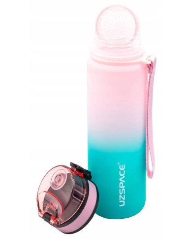 Butelka na wodę Colorfull Gradient 500 ml różowo-turkusowa