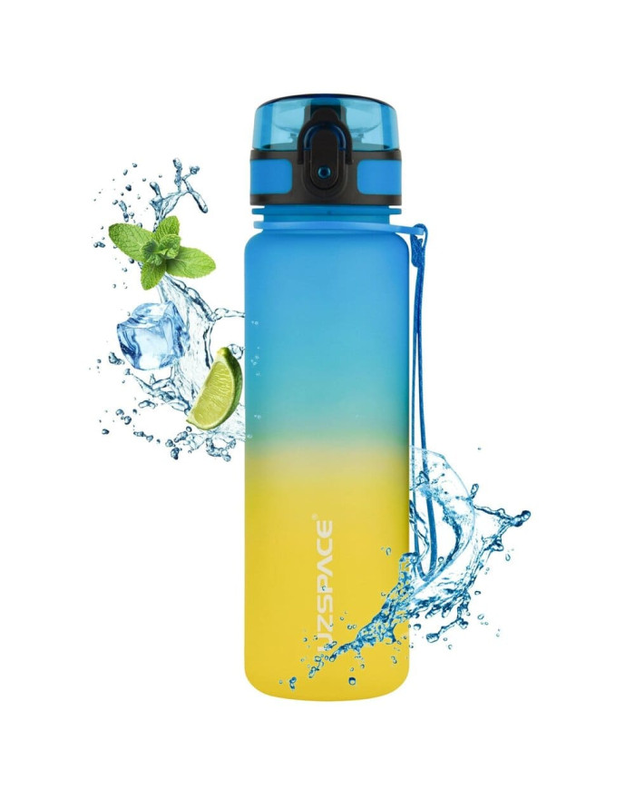 Butelka na wodę Colorfull Gradient 500 ml niebiesko-żółta