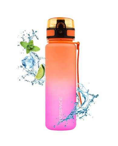 Butelka na wodę Colorfull Gradient 500 ml pomarańczowo-różowa