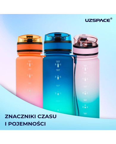 Butelka na wodę Colorfull Gradient 500 ml czarno-niebieska