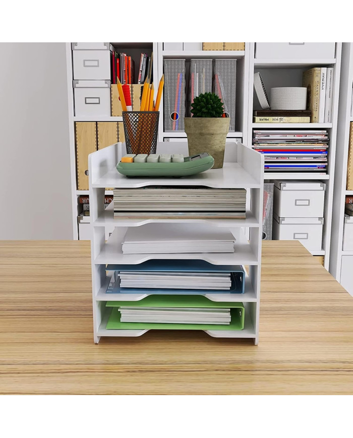 Przybornik organizer na biurko na dokumenty A4 (5 przegródek)