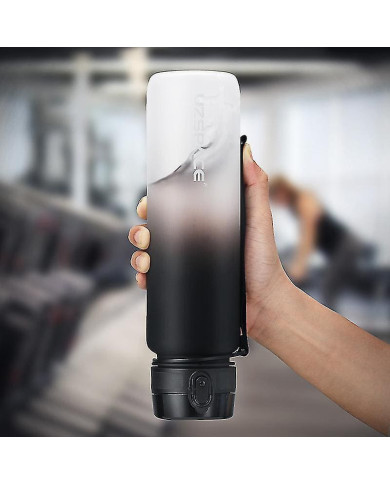 Butelka na wodę Colorfull Gradient 500 ml czarno-biała