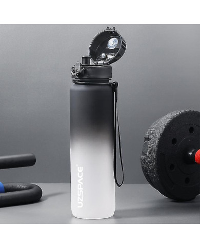 Butelka na wodę Colorfull Gradient 500 ml czarno-biała