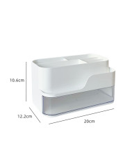 Organizer na biurko przybornik z uchwytem na telefon i szufladką