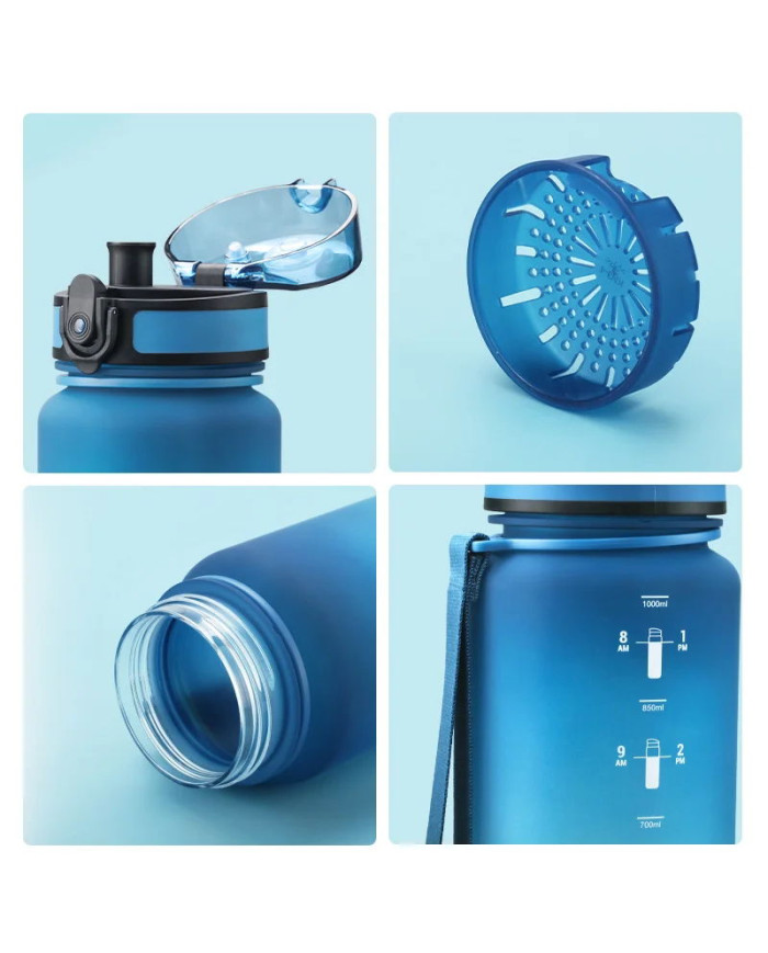 Butelka na wodę Colorfull Gradient 1000 ml niebiesko-turkusowa