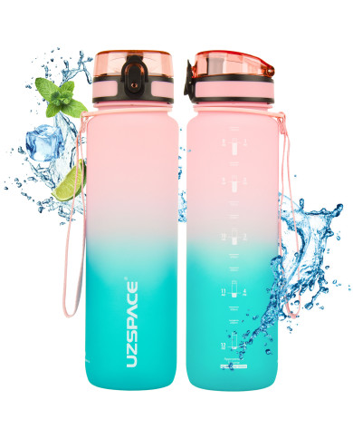 Butelka na wodę Colorfull Gradient 1000 ml różowo-turkusowa