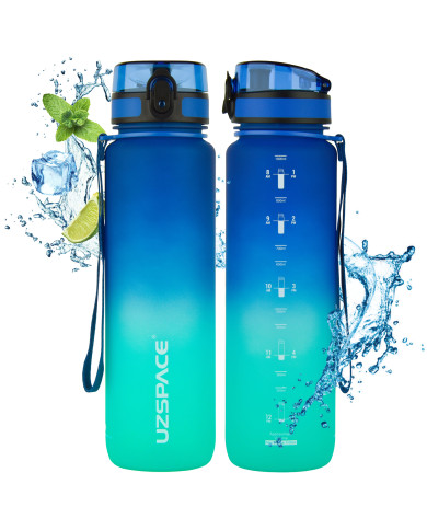 Butelka na wodę Colorfull Gradient 1000 ml niebiesko-turkusowa