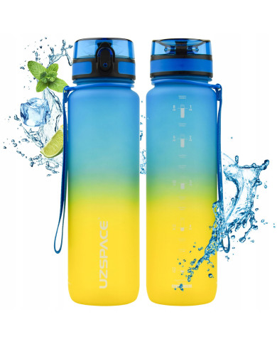 Butelka na wodę Colorfull Gradient 1000 ml niebiesko-żółta