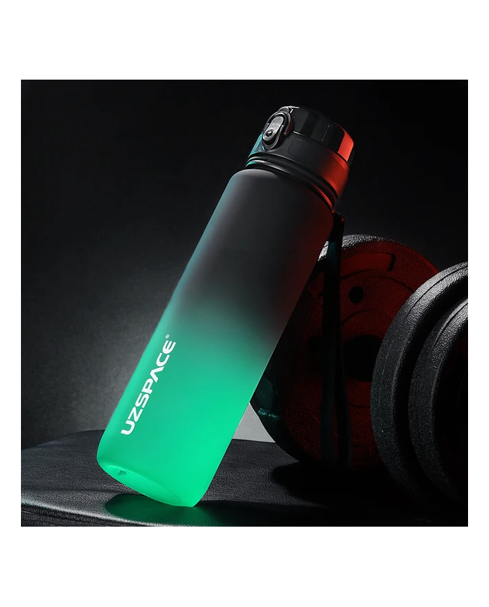 Butelka na wodę Colorfull Gradient 1000 ml czarno-zielona