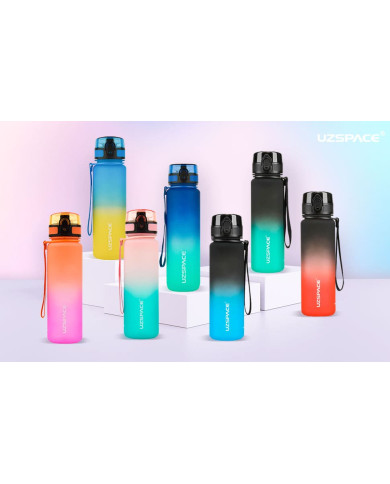 Butelka na wodę Colorfull Gradient 1000 ml czarno-zielona