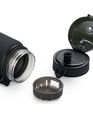 Butelka na wodę Colorfull Gradient 1000 ml czarno-zielona