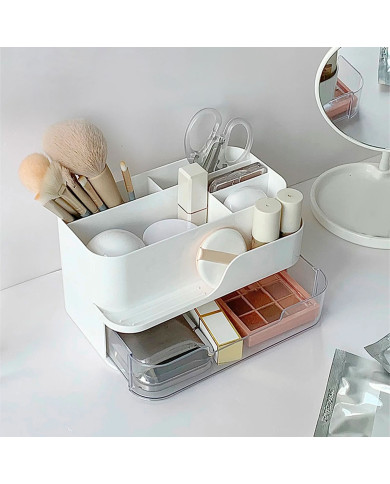 Organizer na biurko przybornik z uchwytem na telefon i szufladką