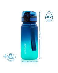 Butelka na wodę dla dziecka Colorfull Gradient 350 ml niebiesko-turkusowa