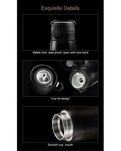 Butelka termiczna termos Uzspace 500 ml czarna