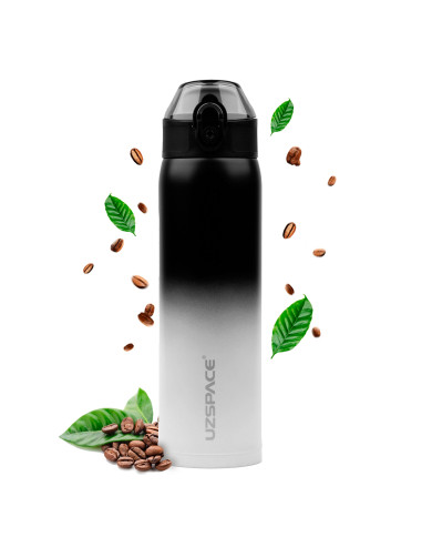 Butelka termiczna termos Uzspace 500 ml czarna-biała