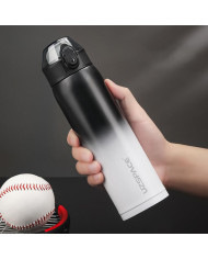 Butelka termiczna termos Uzspace 500 ml czarna-biała