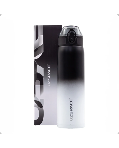Butelka termiczna termos Uzspace 500 ml czarna-biała