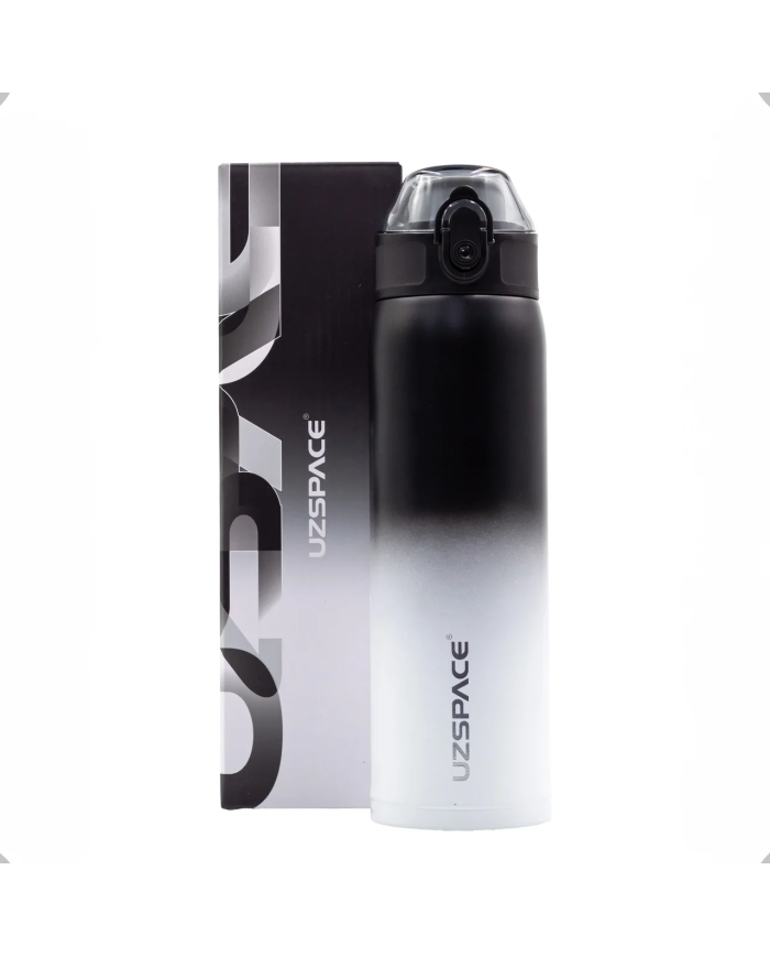 Butelka termiczna termos Uzspace 500 ml czarna-biała