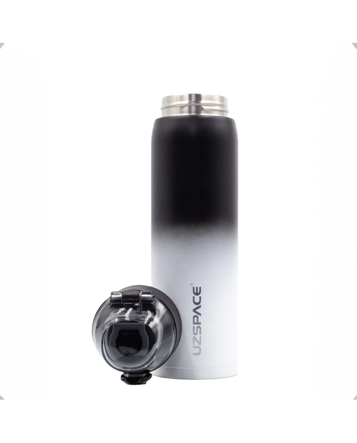 Butelka termiczna termos Uzspace 500 ml czarna-biała