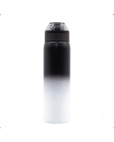 Butelka termiczna termos Uzspace 500 ml czarna-biała