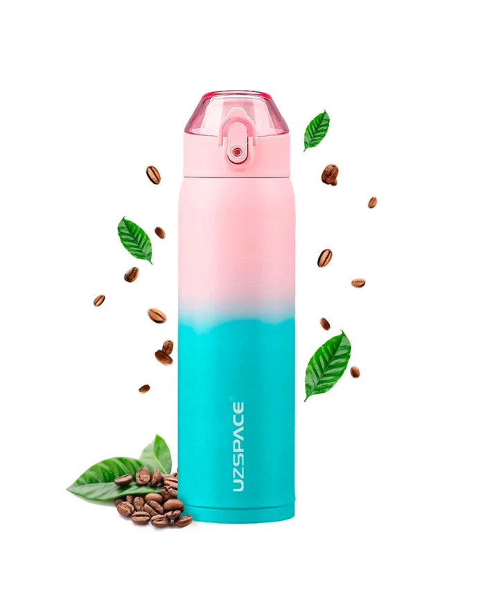 Butelka termiczna termos Uzspace 500 ml różowo-turkusowa