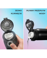 Butelka termiczna termos Uzspace 500 ml różowo-turkusowa