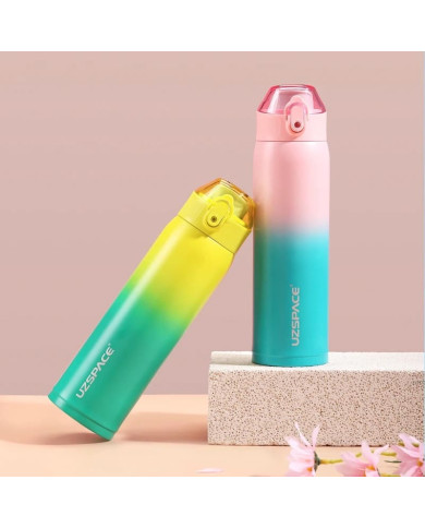 Butelka termiczna termos Uzspace 500 ml różowo-turkusowa