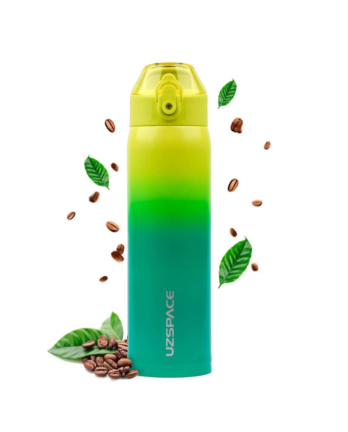 Butelka termiczna termos Uzspace 500 ml żółto-zielona